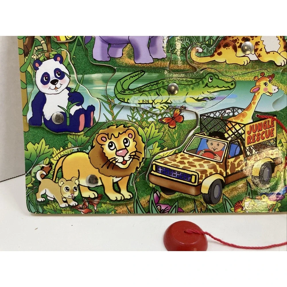 Safari Jungle Wooden Toddler‎ Chunky Puzzle 11 Piece 2005 Forever Toys
